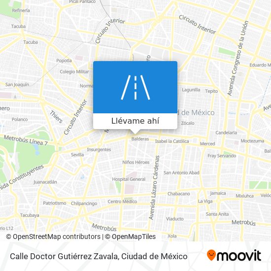 Mapa de Calle Doctor Gutiérrez Zavala