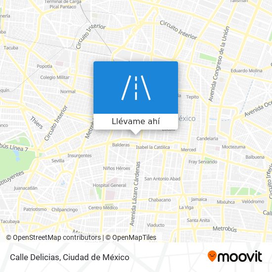 Mapa de Calle Delicias