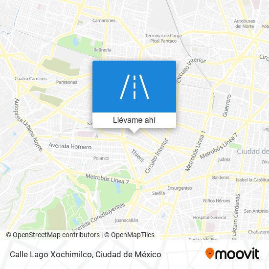 Mapa de Calle Lago Xochimilco