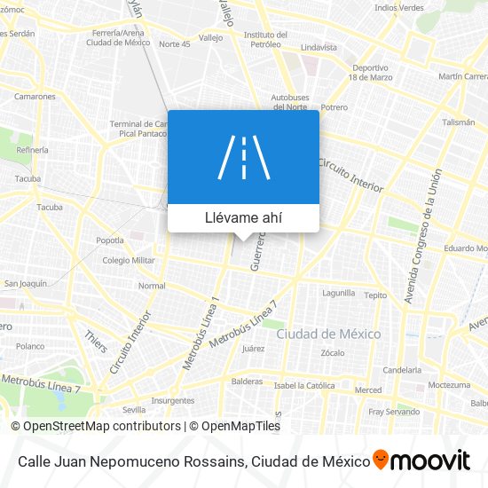 Mapa de Calle Juan Nepomuceno Rossains