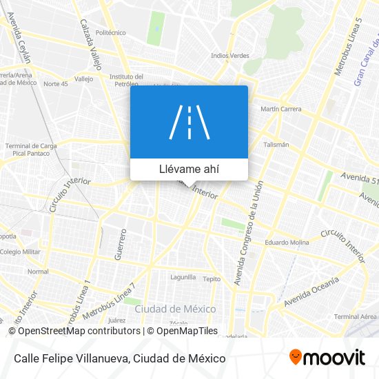 Mapa de Calle Felipe Villanueva