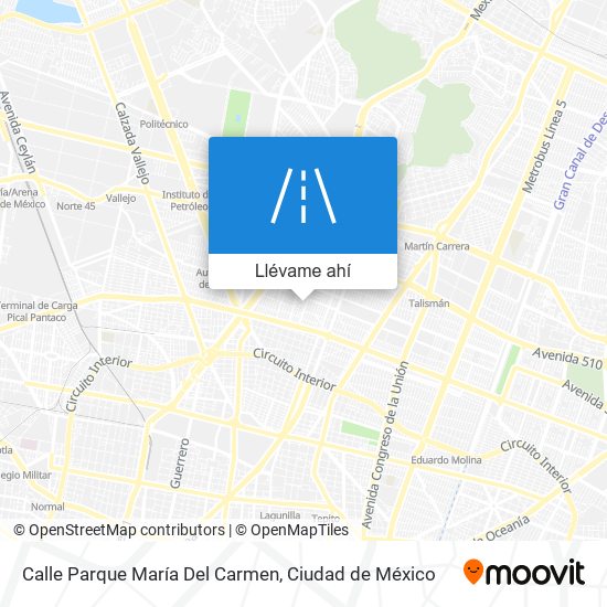 Mapa de Calle Parque María Del Carmen