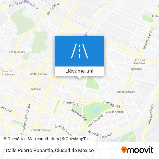 Cómo llegar a Calle Puerto Papantla en Gustavo A. Madero en Autobús o Metro?