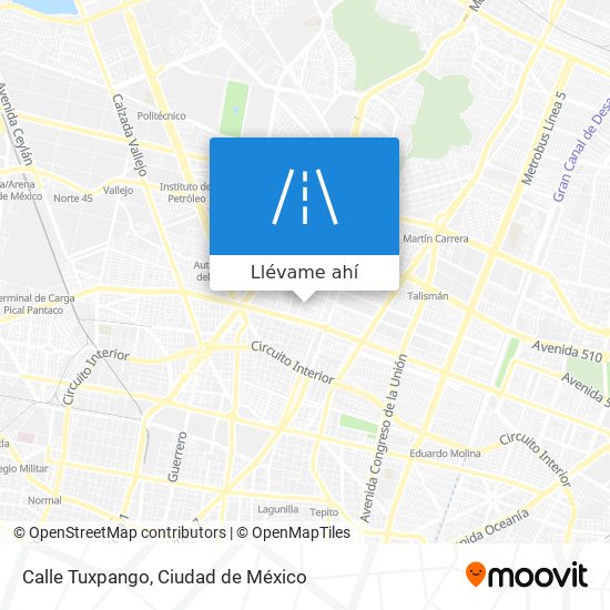 Mapa de Calle Tuxpango