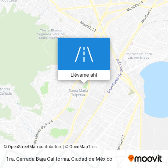 Mapa de 1ra. Cerrada Baja California