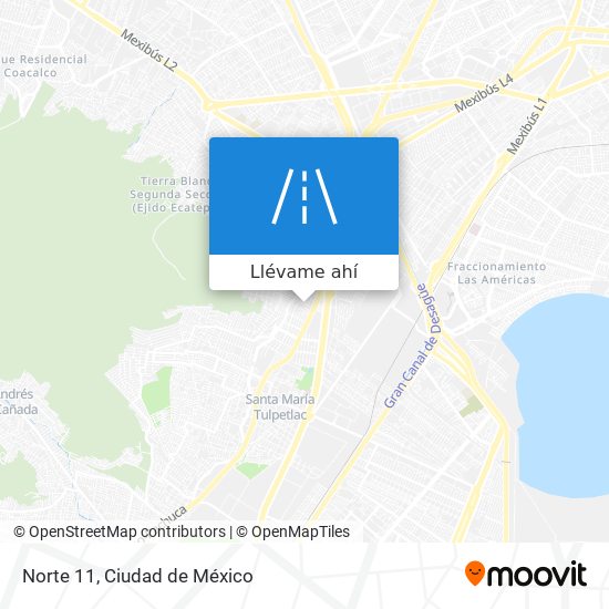 Cómo llegar a Norte 11 en Coacalco De Berriozábal en Autobús o Tren?