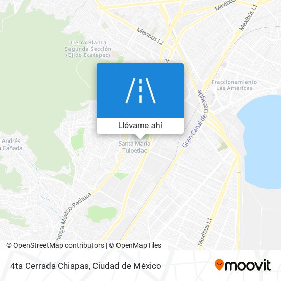Mapa de 4ta Cerrada Chiapas