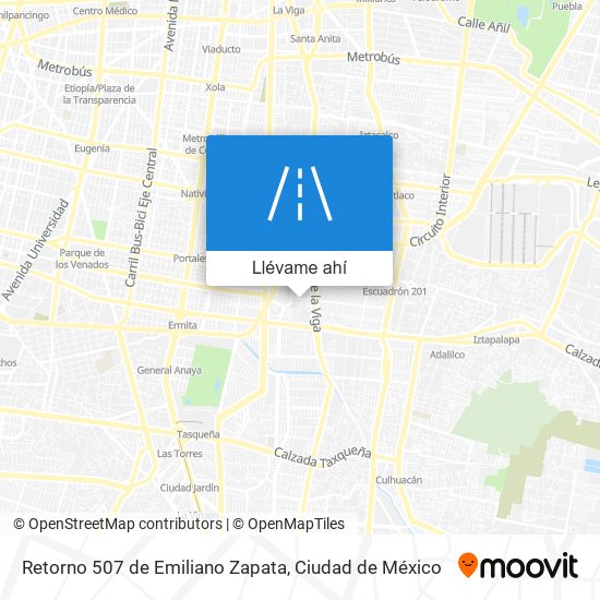 Mapa de Retorno 507 de Emiliano Zapata