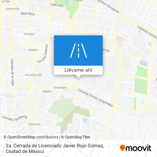 Mapa de 2a. Cerrada de Licenciado Javier Rojo Gómez