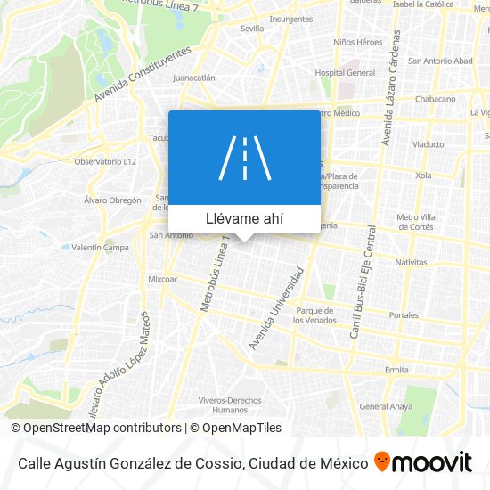 Mapa de Calle Agustín González de Cossio