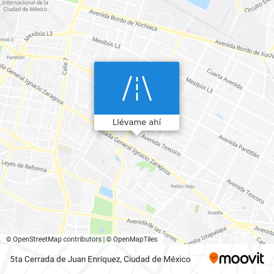 Mapa de 5ta Cerrada de Juan Enríquez
