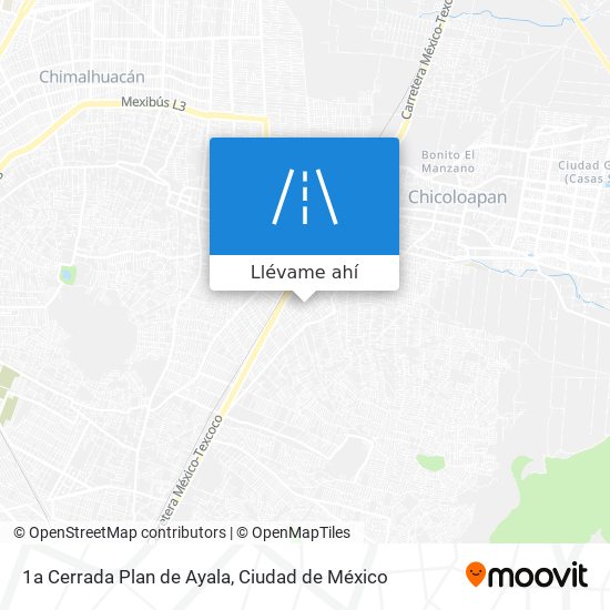 Mapa de 1a Cerrada Plan de Ayala