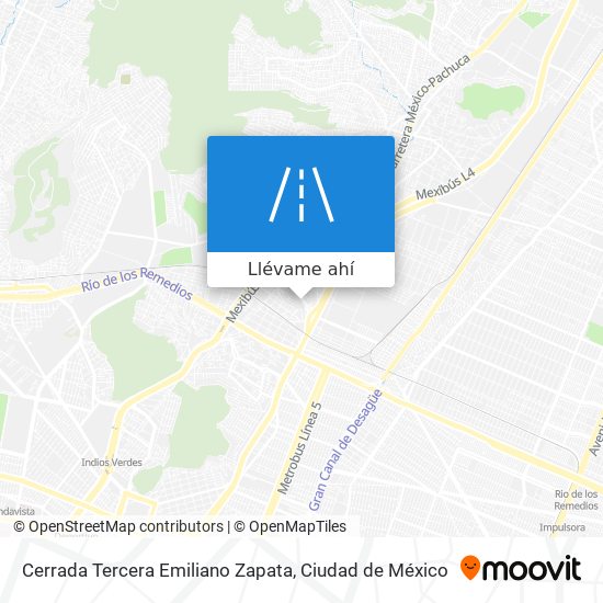 Mapa de Cerrada Tercera Emiliano Zapata