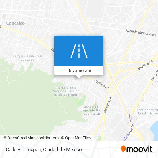 Mapa de Calle Río Tuxpan