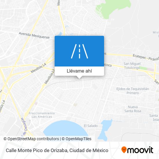 Mapa de Calle Monte Pico de Orizaba