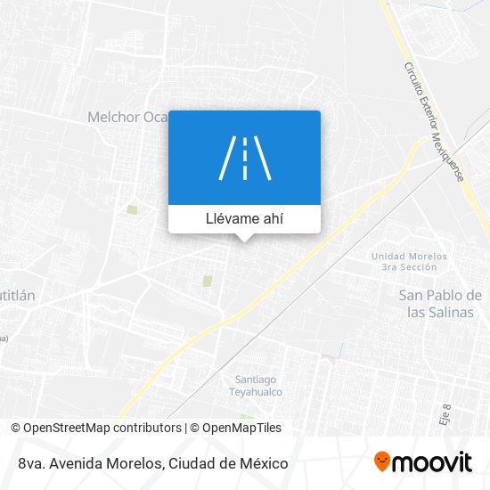 Mapa de 8va. Avenida Morelos