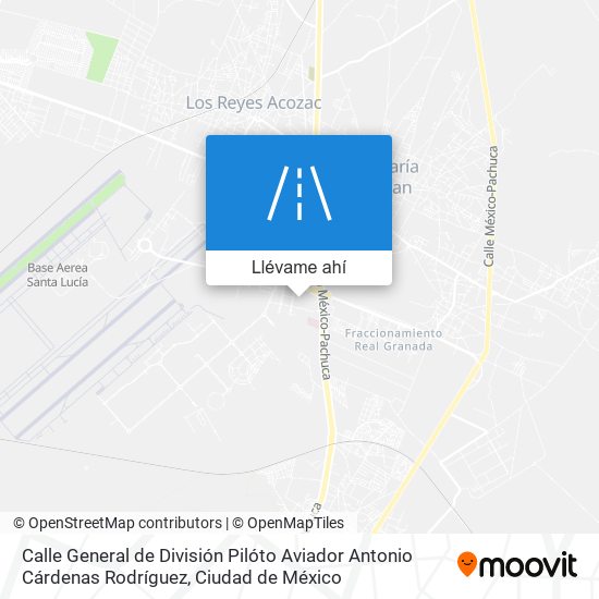 Mapa de Calle General de División Pilóto Aviador Antonio Cárdenas Rodríguez