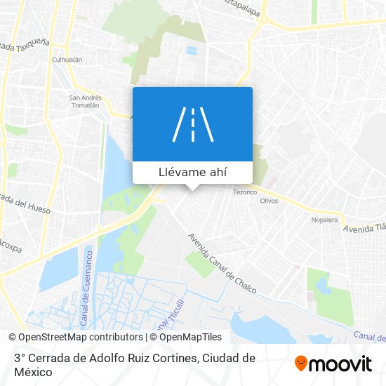 Mapa de 3° Cerrada de Adolfo Ruiz Cortines
