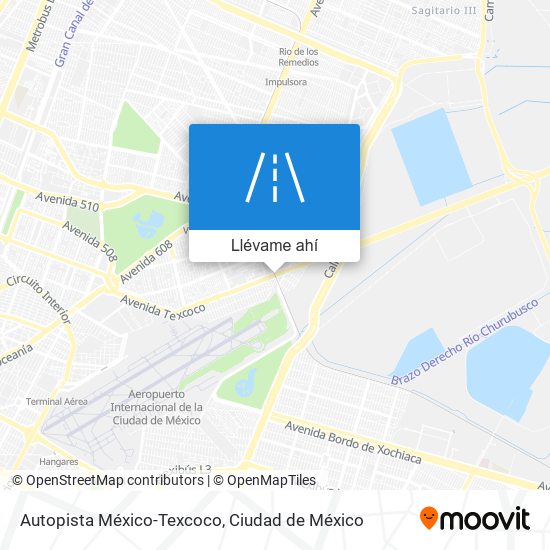 Mapa de Autopista México-Texcoco