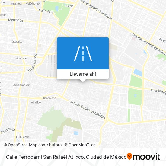 Mapa de Calle Ferrocarril San Rafaél Atlixco