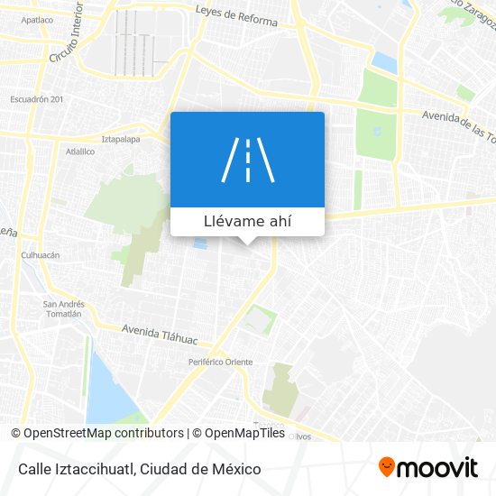 Mapa de Calle Iztaccihuatl