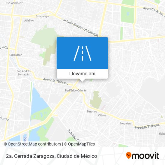 Mapa de 2a. Cerrada Zaragoza