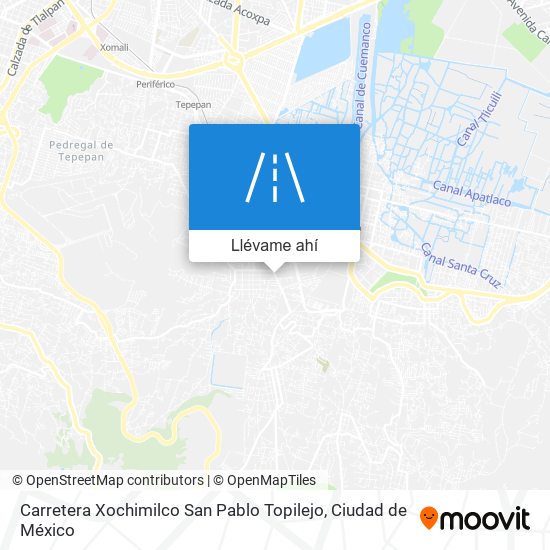 Mapa de Carretera Xochimilco San Pablo Topilejo