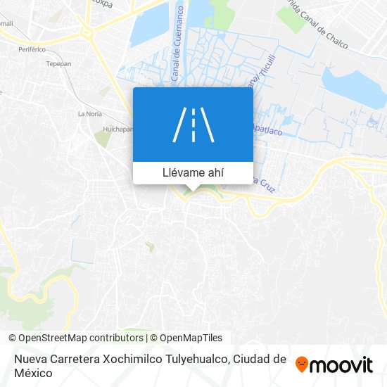 Mapa de Nueva Carretera Xochimilco Tulyehualco