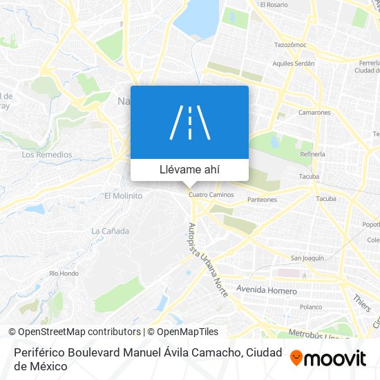 Mapa de Periférico Boulevard Manuel Ávila Camacho