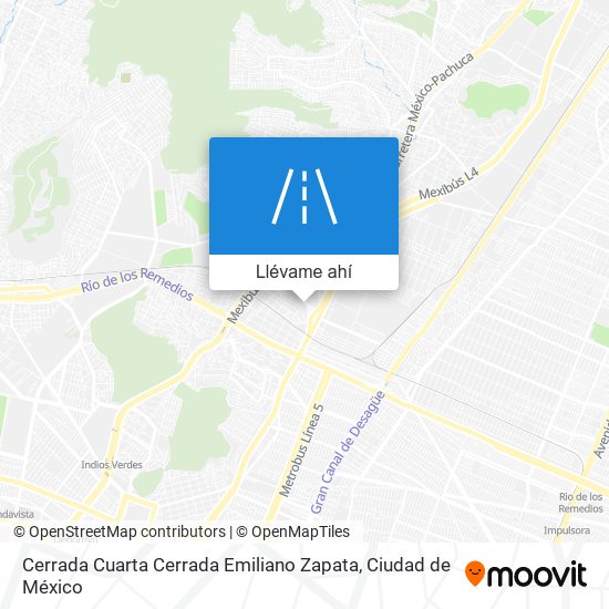 Mapa de Cerrada Cuarta Cerrada Emiliano Zapata