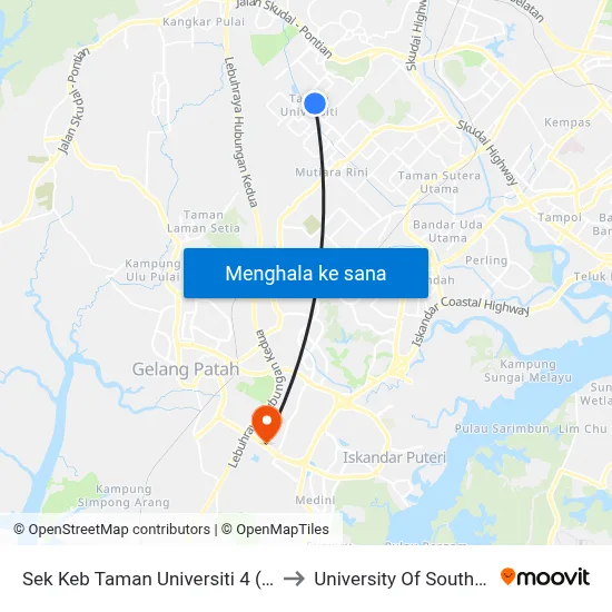 Sek Keb Taman Universiti 4 (0004365) to University Of Southampton map