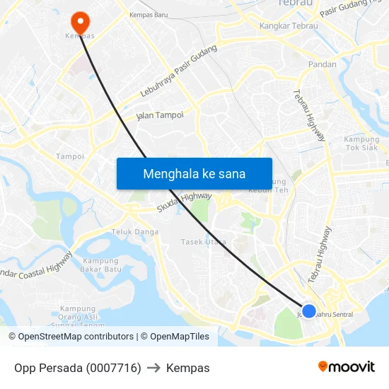 Opp Persada (0007716) to Kempas map