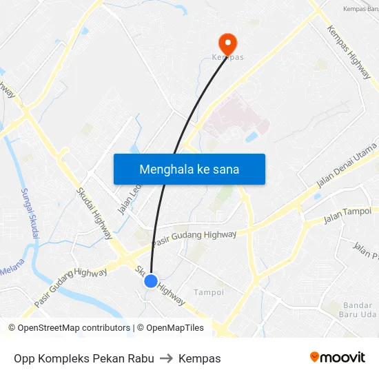 Opp Kompleks Pekan Rabu to Kempas map