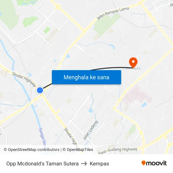 Opp Mcdonald's Taman Sutera to Kempas map