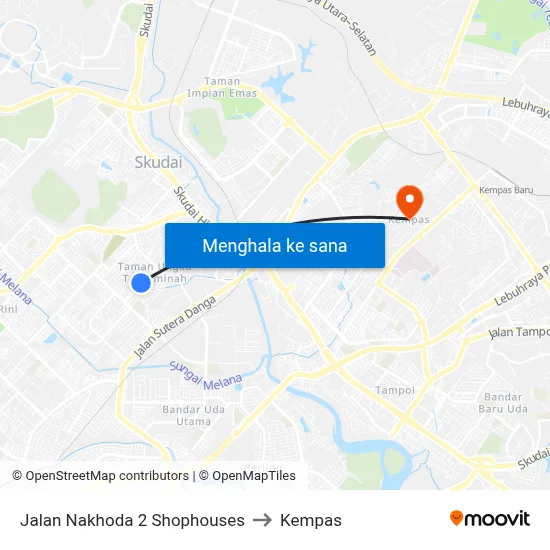 Jalan Nakhoda 2 Shophouses to Kempas map
