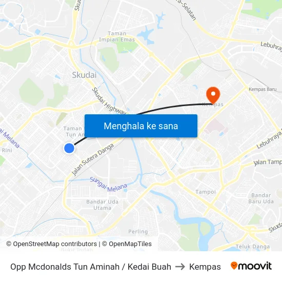 Opp Mcdonalds Tun Aminah / Kedai Buah to Kempas map