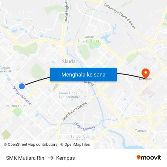 SMK Mutiara Rini to Kempas map