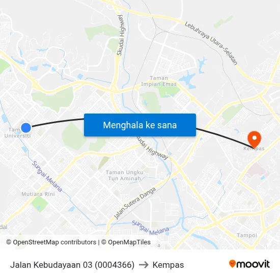 Jalan Kebudayaan 03 (0004366) to Kempas map