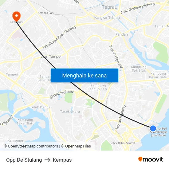 Opp De Stulang to Kempas map