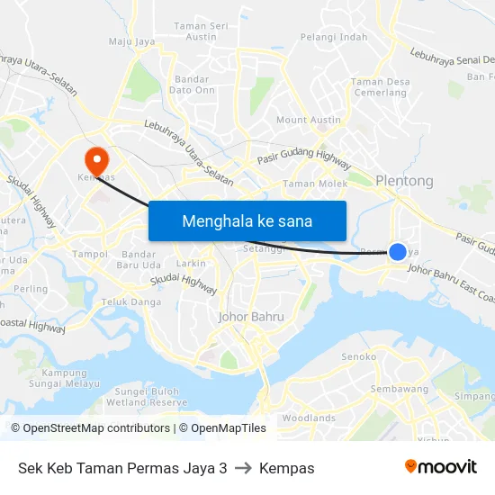 Sek Keb Taman Permas Jaya 3 to Kempas map