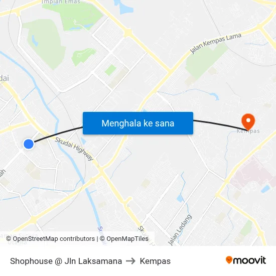 Shophouse @ Jln Laksamana to Kempas map
