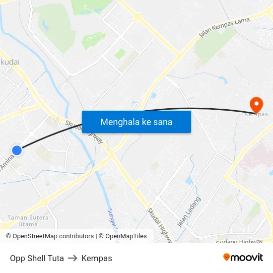Opp Shell Tuta to Kempas map
