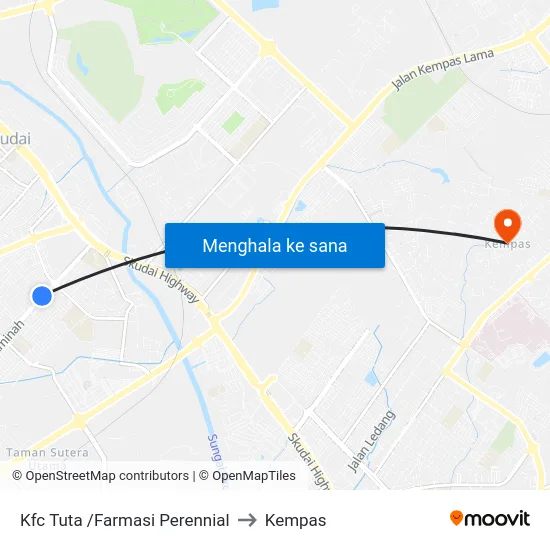 Kfc Tuta /Farmasi Perennial to Kempas map