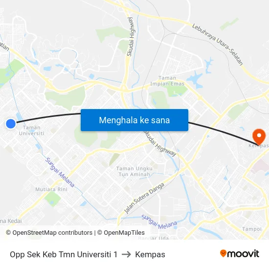 Opp Sek Keb Tmn Universiti 1 to Kempas map