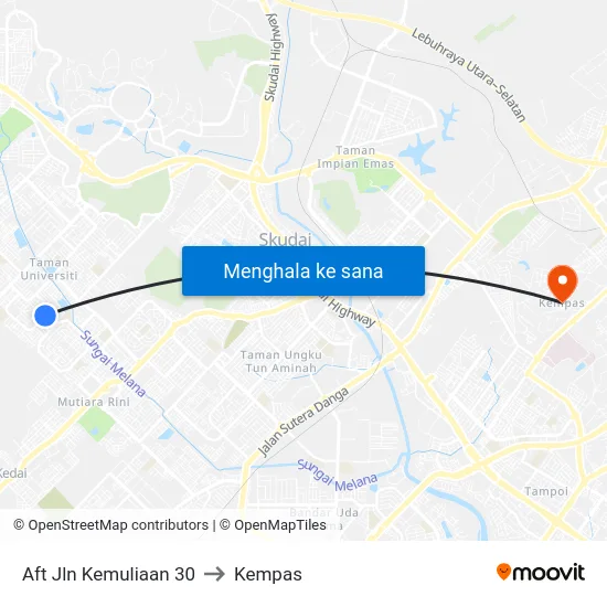 Aft Jln Kemuliaan 30 to Kempas map