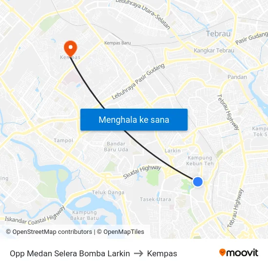 Opp Medan Selera Bomba Larkin to Kempas map