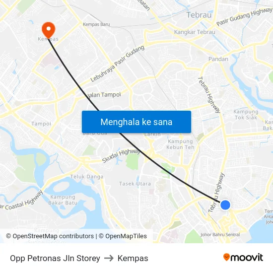 Opp Petronas Jln Storey to Kempas map