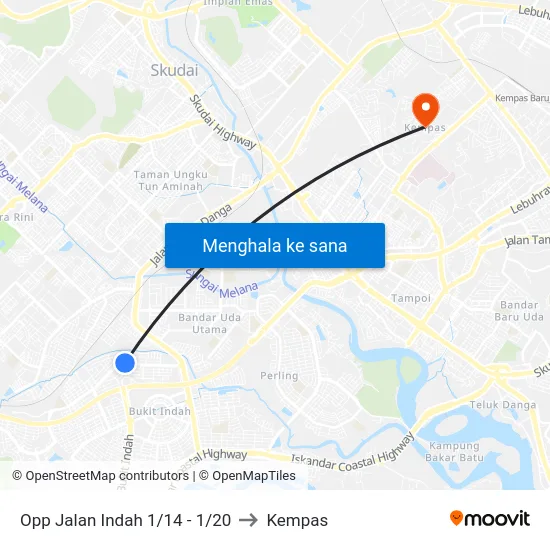 Opp Jalan Indah 1/14 - 1/20 to Kempas map