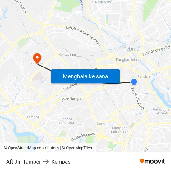 Aft Jln Tampoi to Kempas map