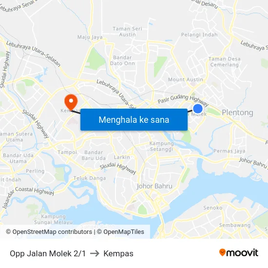 Opp Jalan Molek 2/1 to Kempas map
